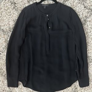 J.CREW BUTTON DOWN BLOUSE  |  SIZE 4  |  BLACK